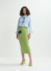 Essentiel Antwerp Halpaca Jacquard Skirt - Light Green - Thumbnail 1