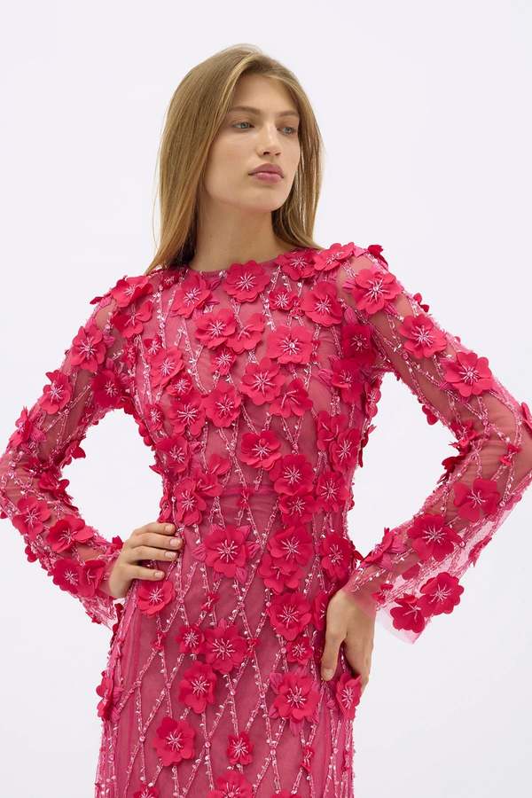 open lace back dress Rachel Allan RQ2192 Ruffle Quinceanera Long Sleeve Ball Gown – The Dress  Outlet main image 1