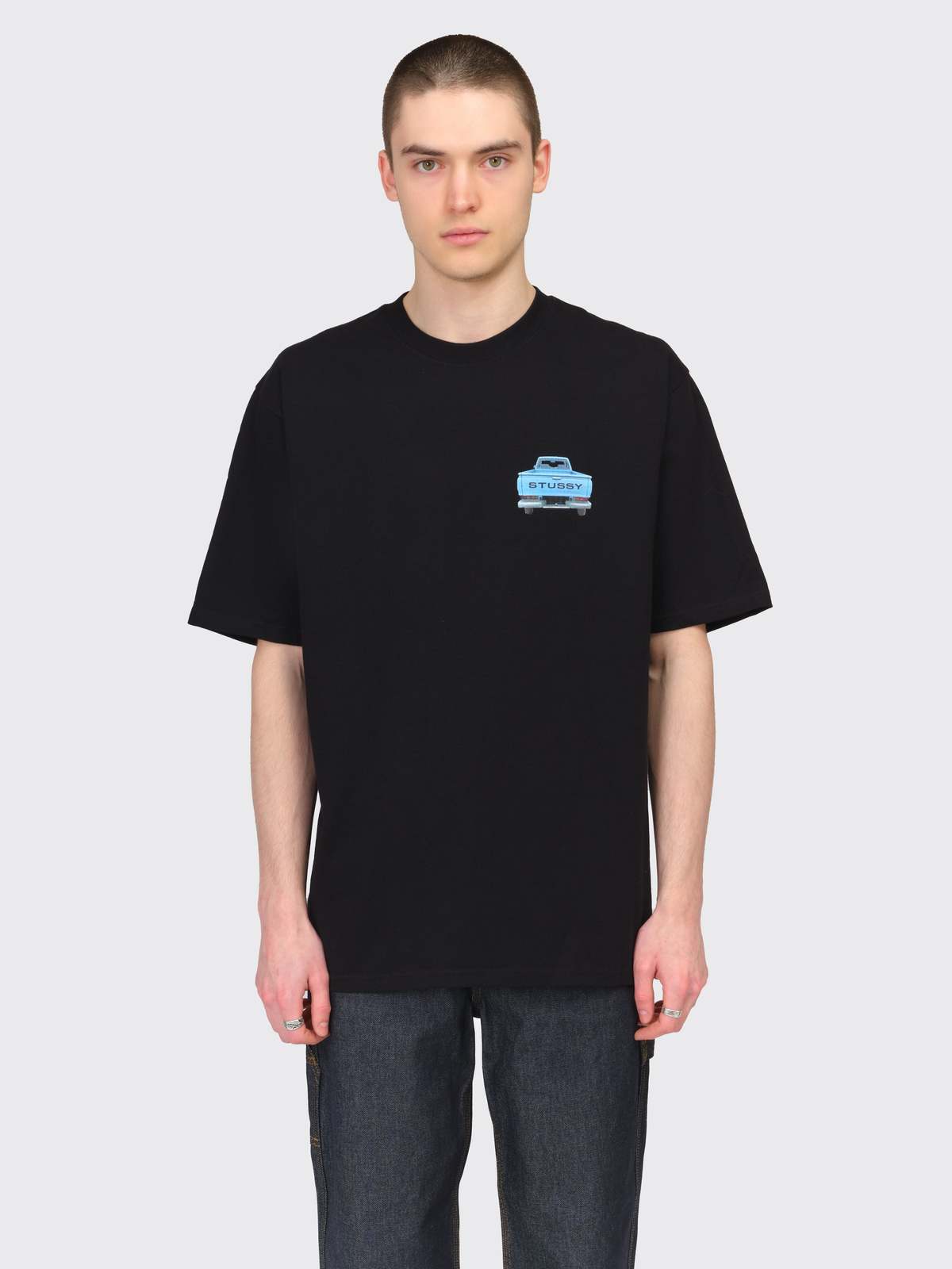 Stussy Pickup Tee - Black | Garmentory