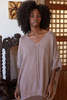 Erica Tanov Pima Cotton V Neck Cocoon Sweater - Haze - Thumbnail 5