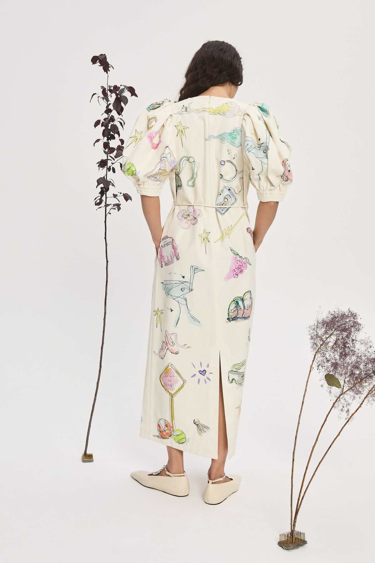 knee length dresses for ladies Alemais Wilson Silk Midi Dress