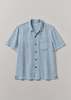 TOAST Linen Short Sleeve Shirt - Dove Blue - Thumbnail 4