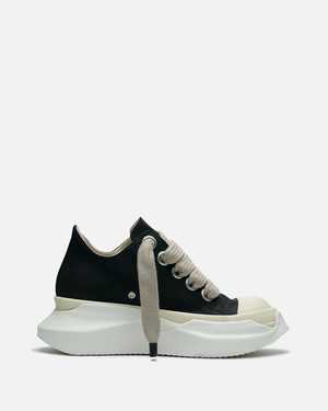 Rick Owens Jumbo Laces Abstract Sneaker - Black/Milk | Garmentory