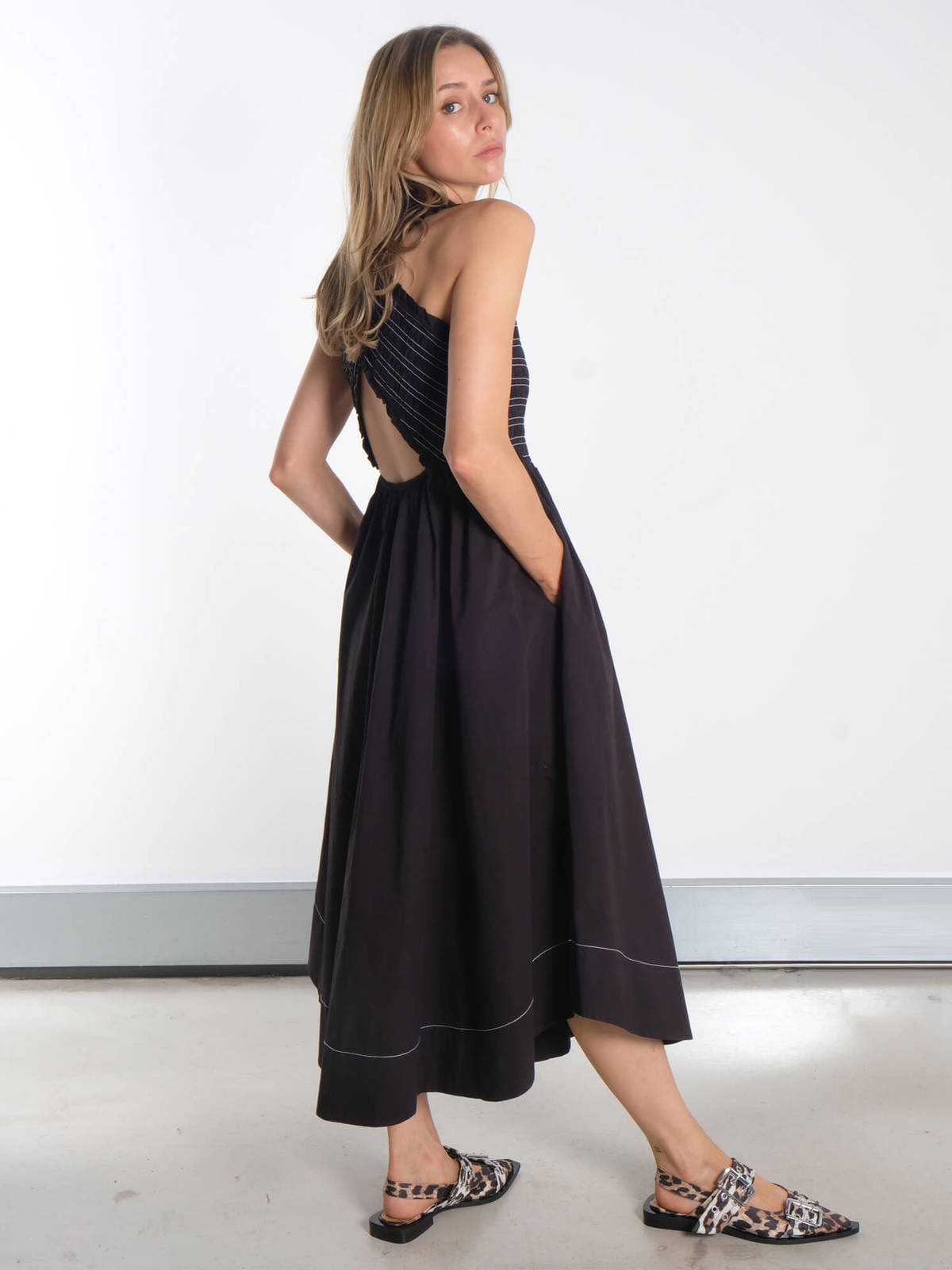 Ganni-Black-Washed-Stretch-