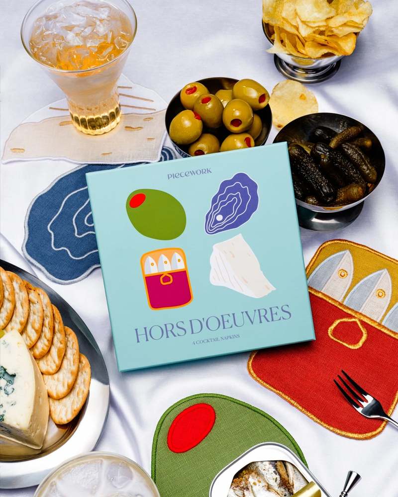 Piecework Hors D'Oeuvres Cocktail Napkins (Set of 4)