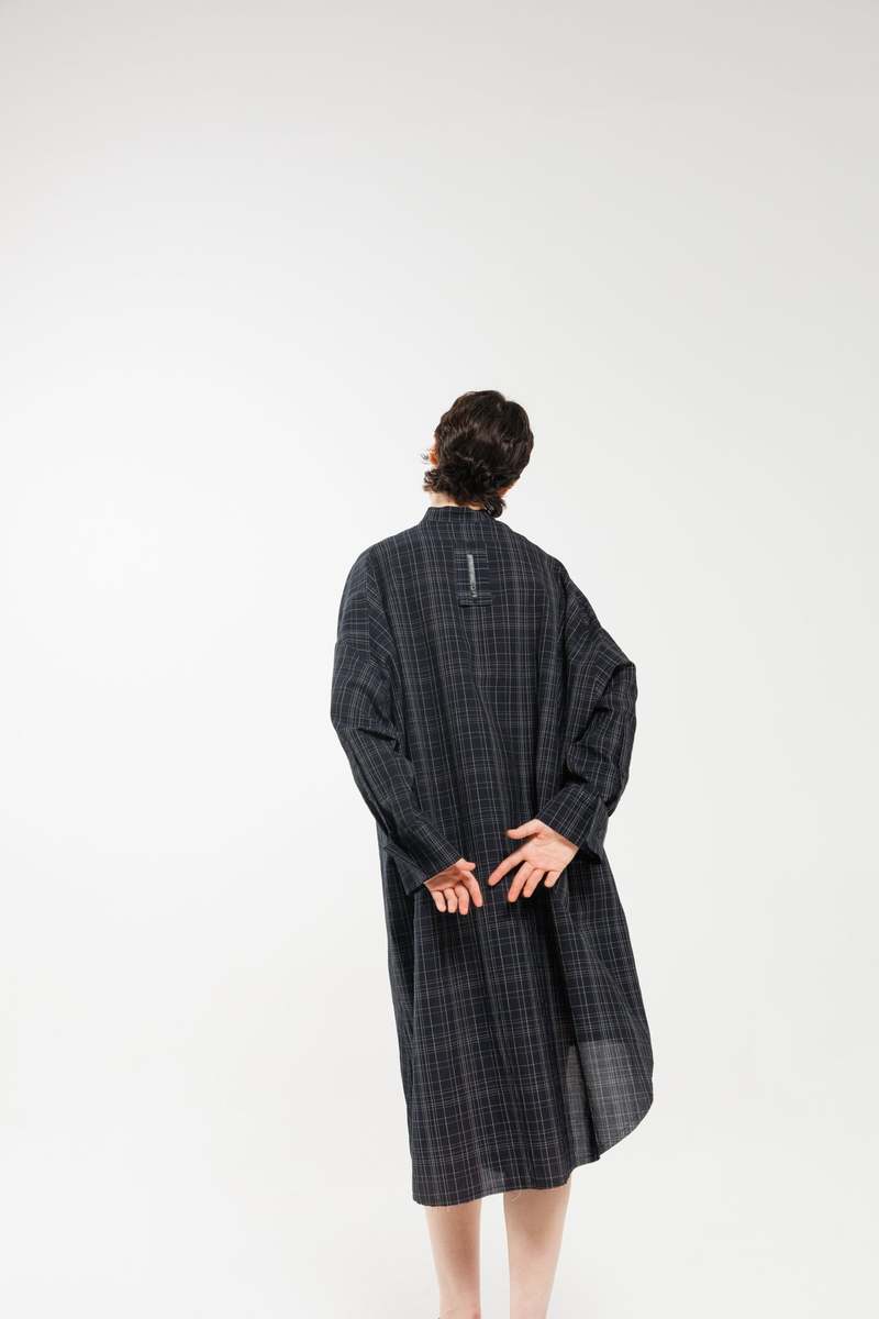 Serienumerica Asymmetric Shirt Dress - Blue Serienumerica Asymmetric Shirt Dress - Blue