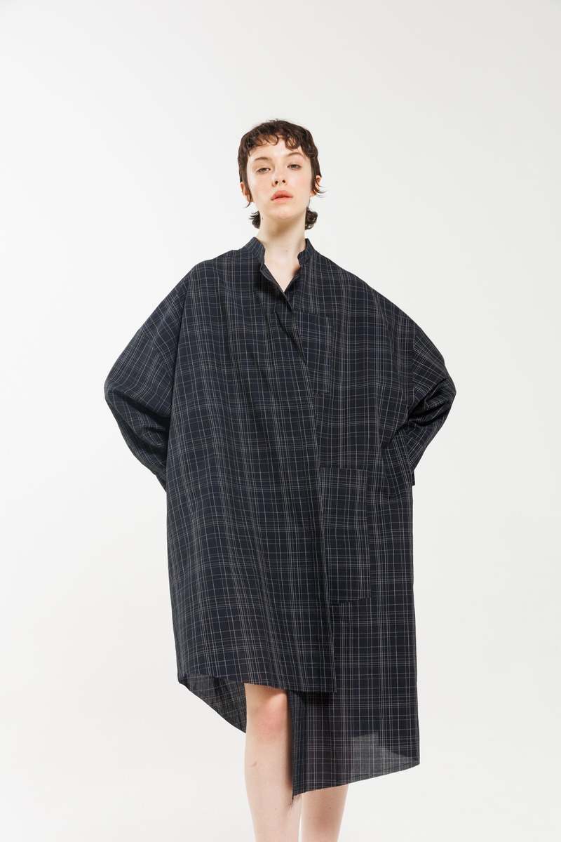 Serienumerica Asymmetric Shirt Dress - Blue Serienumerica Asymmetric Shirt Dress - Blue
