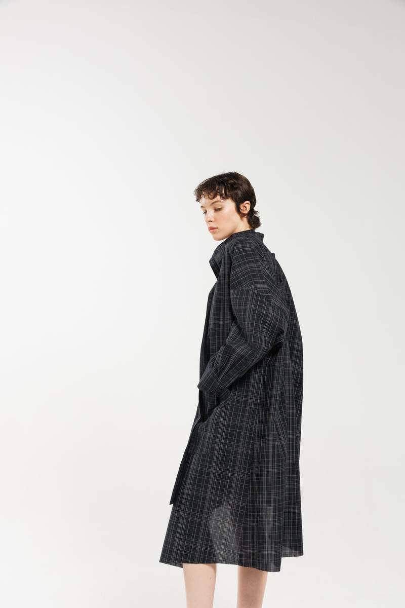 Serienumerica Asymmetric Shirt Dress - Blue Serienumerica Asymmetric Shirt Dress - Blue