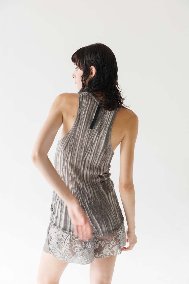 Serienumerica Tank Top - Cold Dyed Grey
