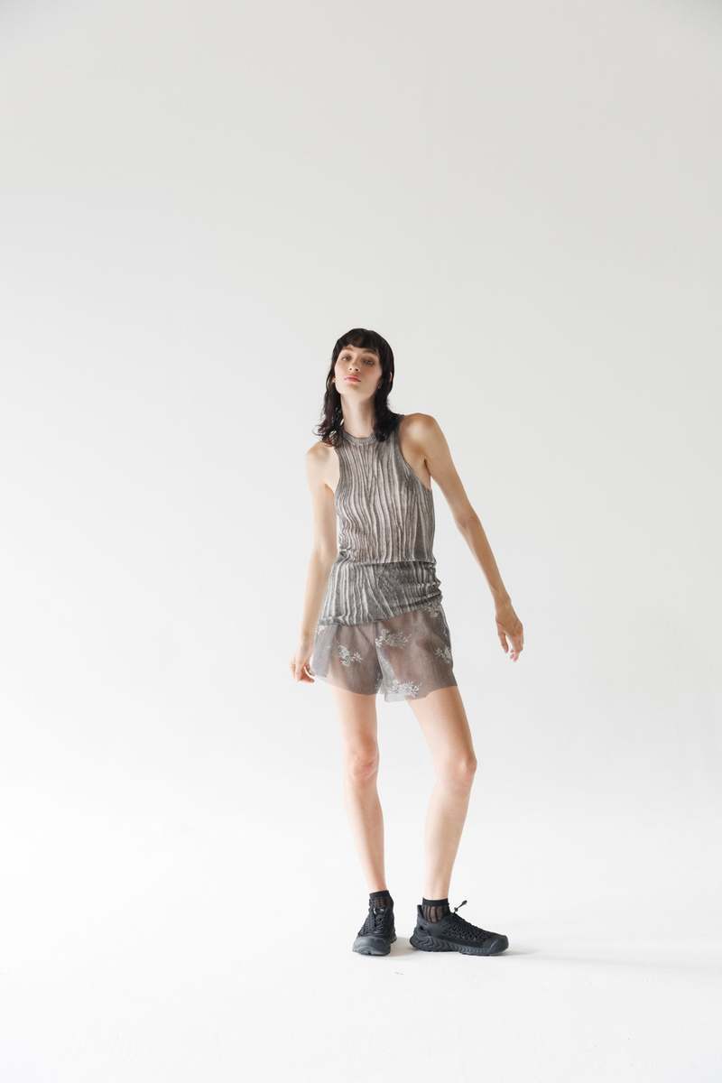 Serienumerica Tank Top - Cold Dyed Grey