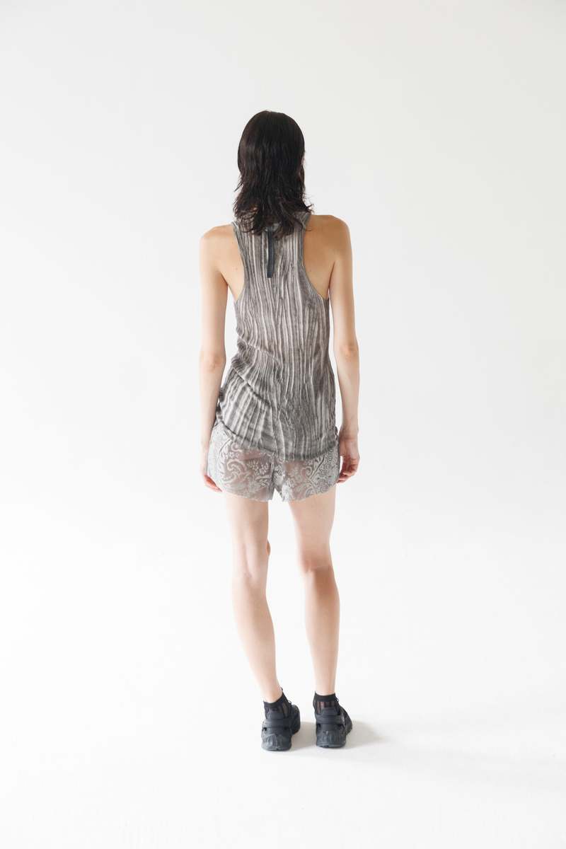 Serienumerica Tank Top - Cold Dyed Grey
