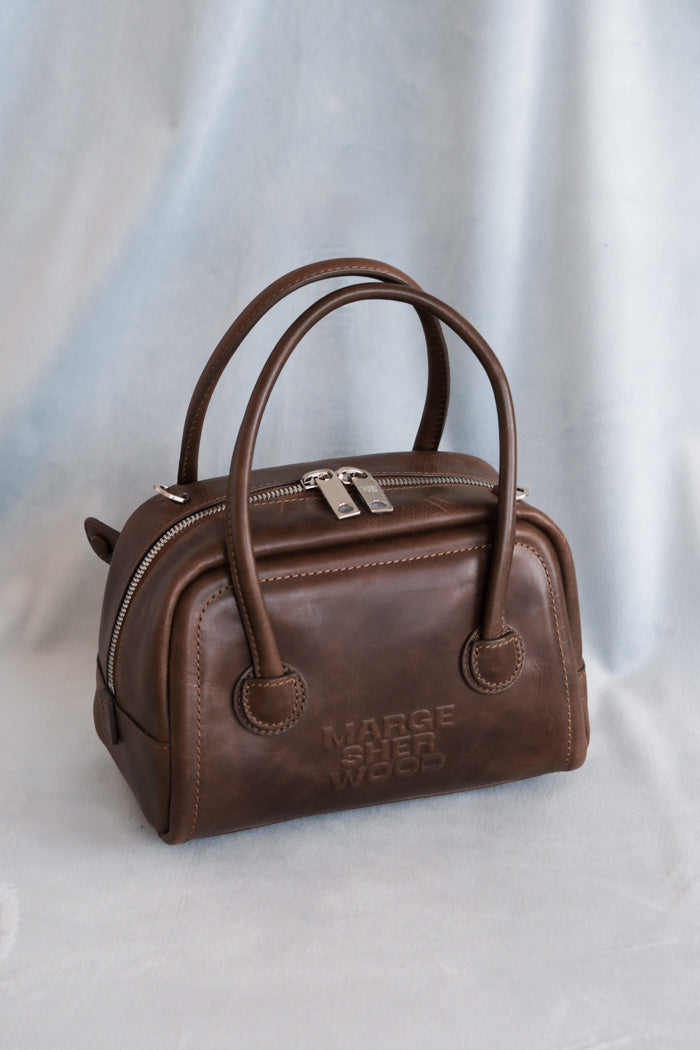 MARGESHERWOOD Soft Tote Mini - Washed Brown Pullup | Garmentory
