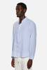 Blue&Cream Gabri Linen Pop Over Shirt - Blue/White Stripe - Thumbnail 2