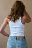soldout.nyc Cropped Not So Basic Tank Top - White - Thumbnail 8