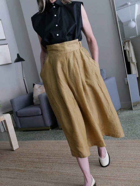 スカート MKDT Studio Novo pleated skirt in black MKDT STUDIO Novo Poplin Skirt - Black | Garmentory