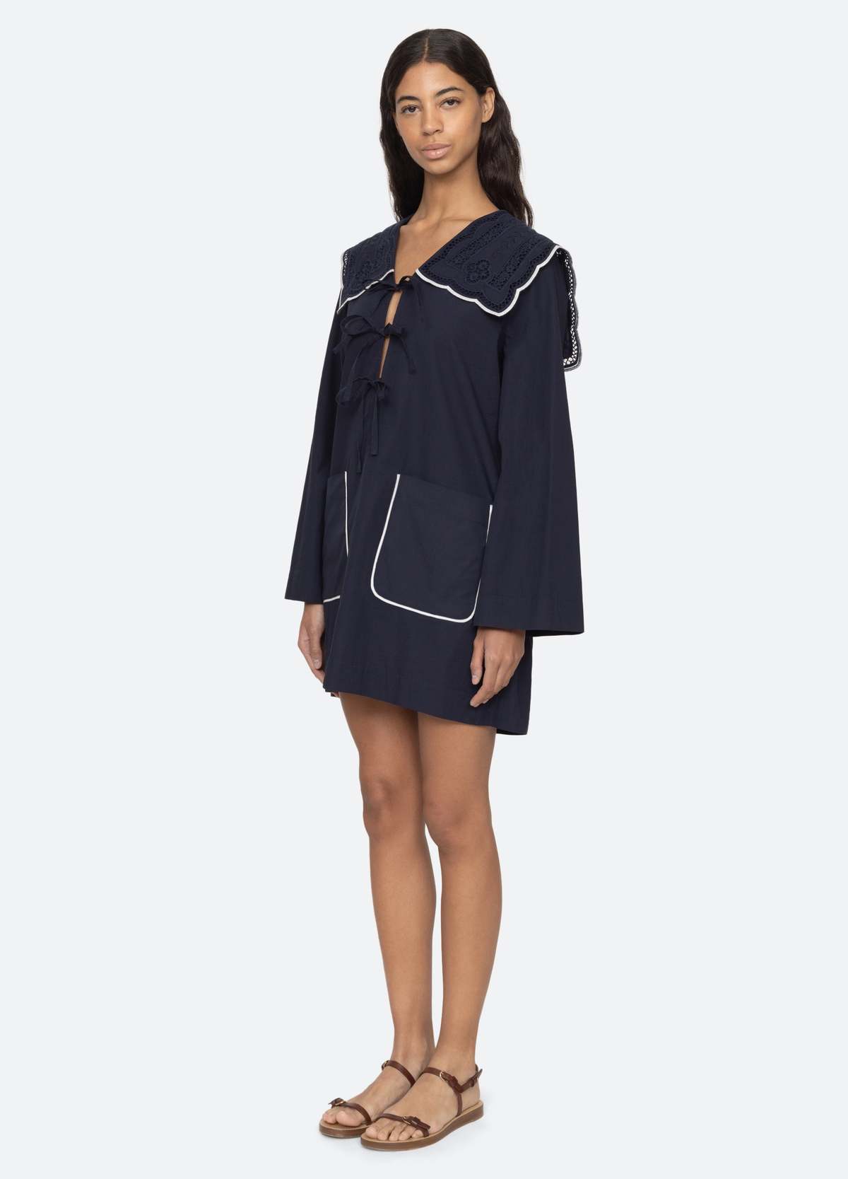 Sea NY Marie Dress - Navy/White | Garmentory