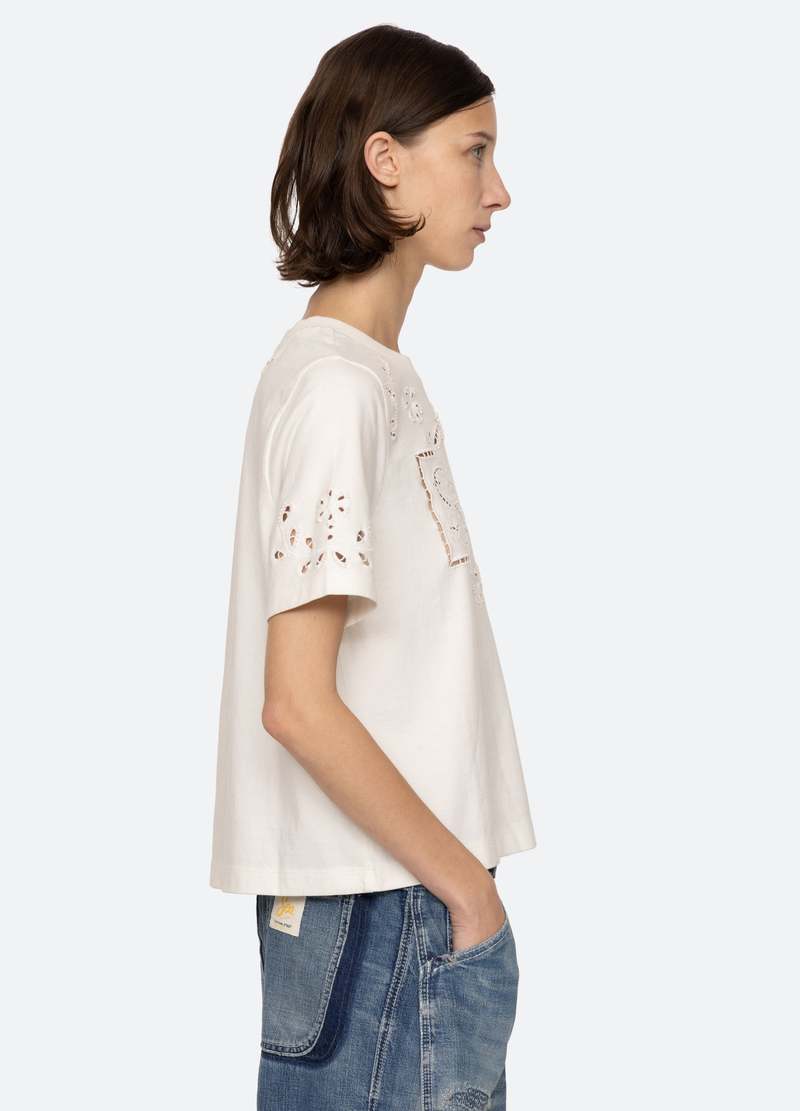 【Sea NEW YORK】サリーTシャツ Sea NY Marie T-Shirt - White | Garmentory