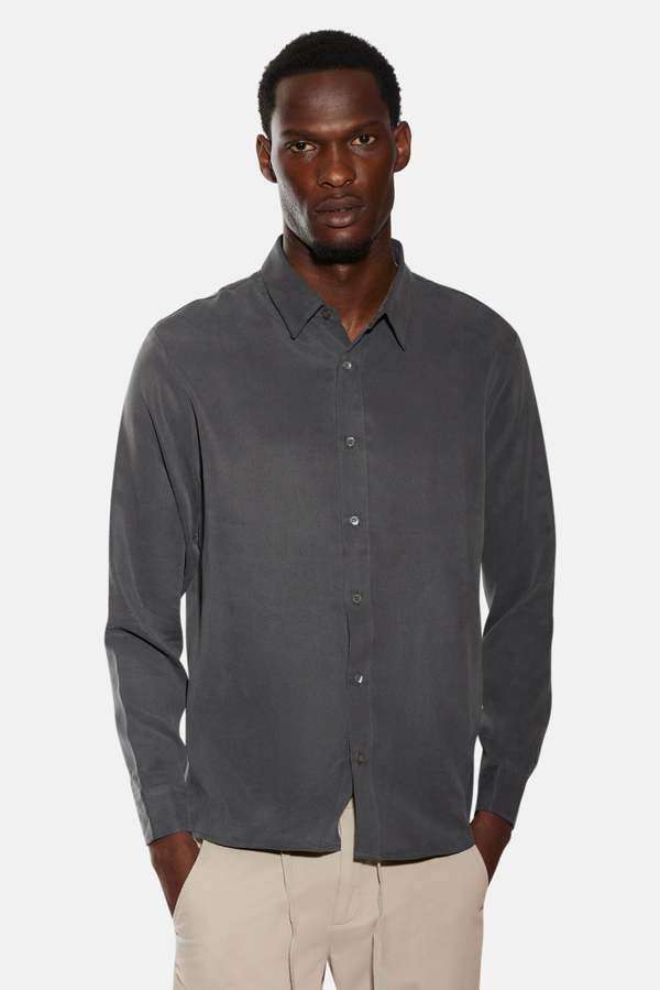 Blue&Cream Reynold Sueded Feel Button Up Shirt Blue&Cream Reynold Sueded Feel Button Up Shirt