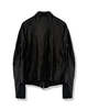 SAN263-1 Single Zip Leather Jacket - Black - Thumbnail 2