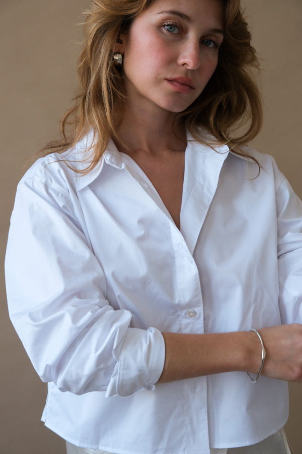 soldout.nyc Cropped Everything Shirt - White