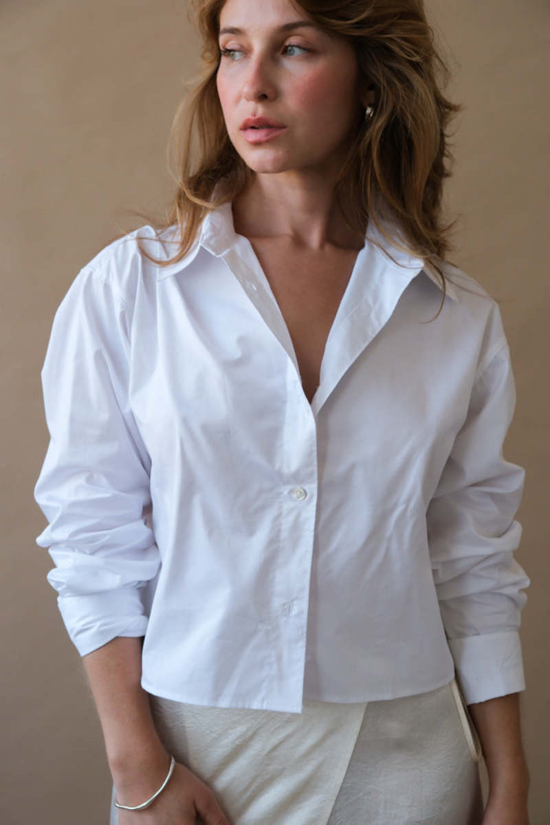 soldout.nyc Cropped Everything Shirt - White