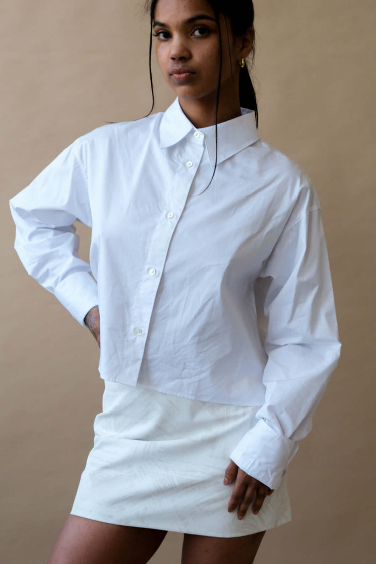 soldout.nyc Cropped Everything Shirt - White - Image 6 of 8