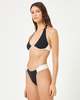L*Space Dolce Bikini Bottom - Black-Cream - Thumbnail 3