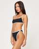 L*Space Kourt Bikini Bottom - Black-Cream - Thumbnail 3