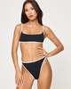 L*Space Kourt Bikini Bottom - Black-Cream - Thumbnail 4