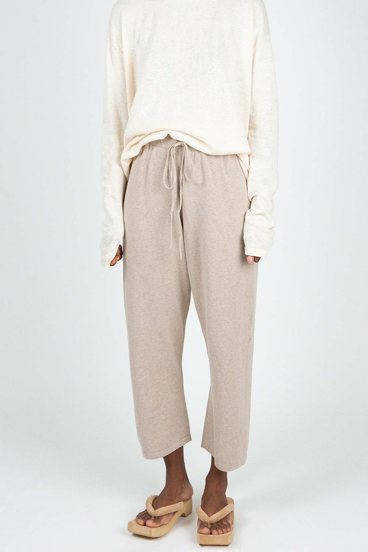 【関税込み】Lauren Manoogian トープ Capri ラウンジパンツ Lauren-Manoogian-Capri-Pants-