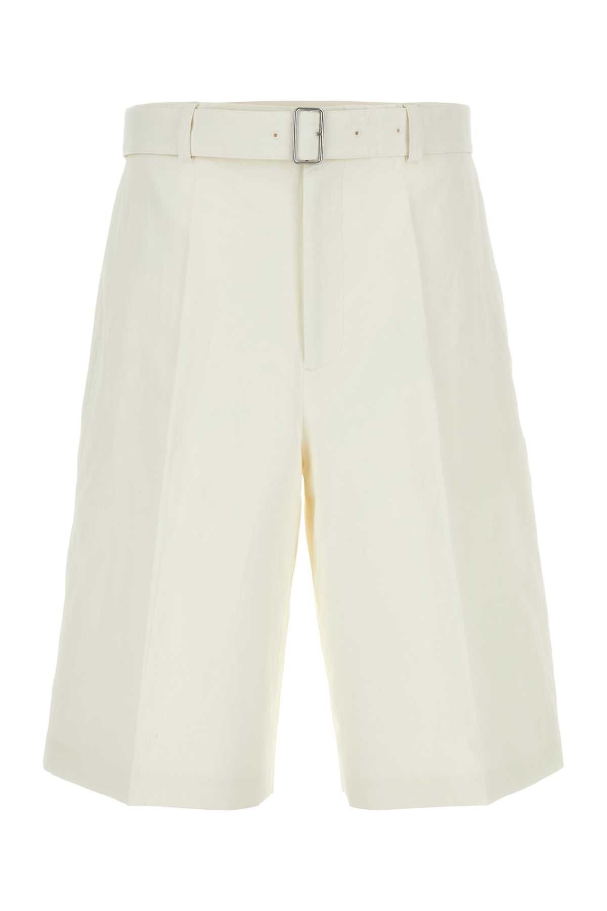 パンツ JIL SANDER Ivory Cotton Bermuda Shorts Jil Sander Bermuda Shorts - Ivory | Garmentory