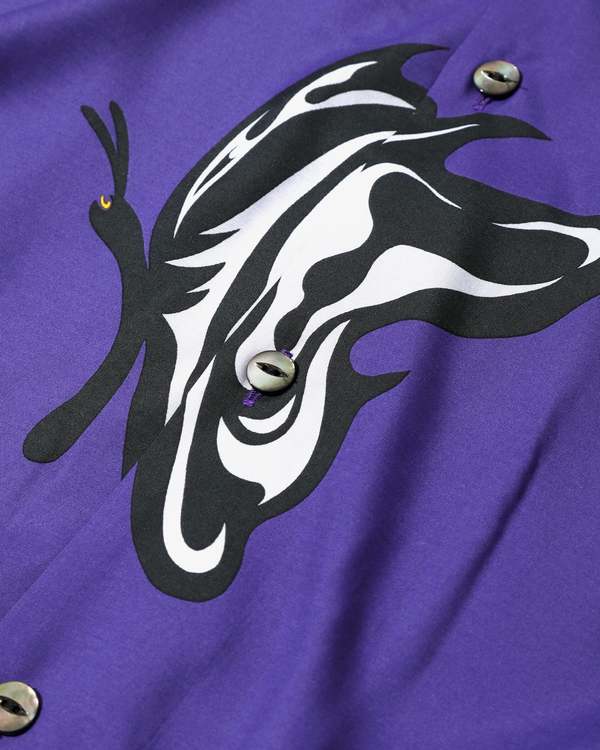 Needles x Kae Tanaka S/S One-Up Shirt KT Papillon Shirt - Purple