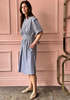 LES PRAIRIES DE PARIS Robe Jackot Dress - Blue Roma Stripe - Thumbnail 3