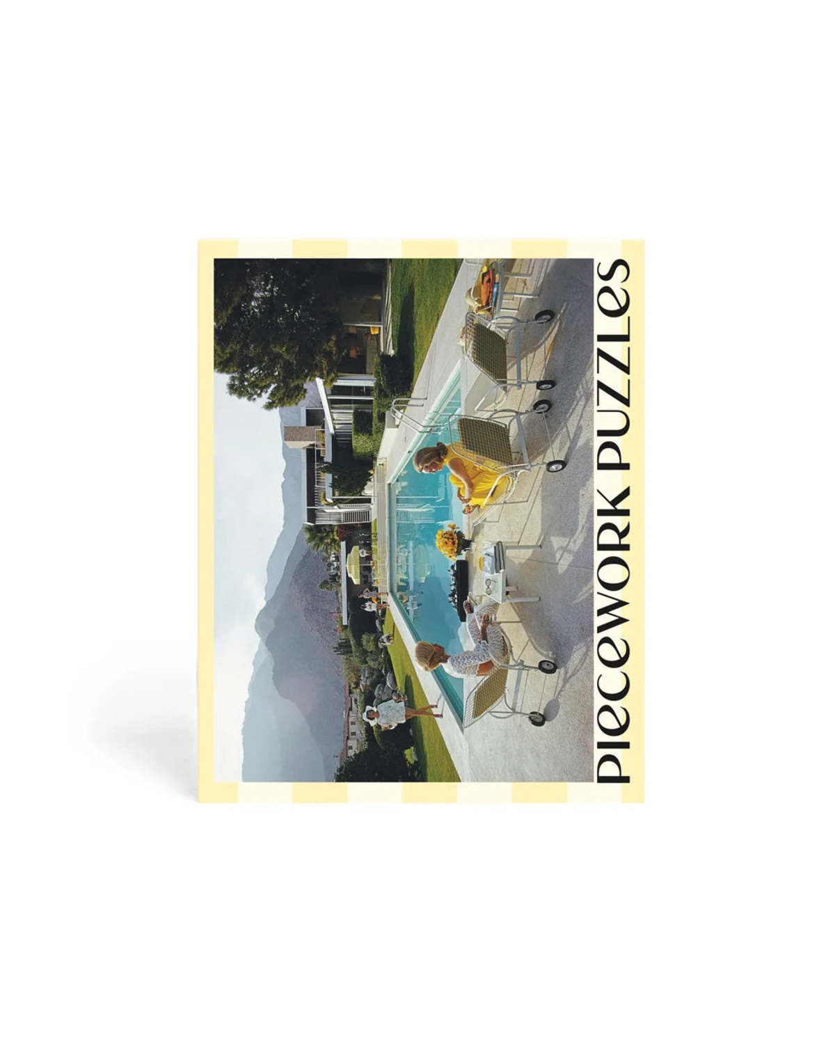 Piecework Puzzles Slim Aarons Poolside Gossip 1000 Piece Puzzle - Yellow - Image 2 of 5