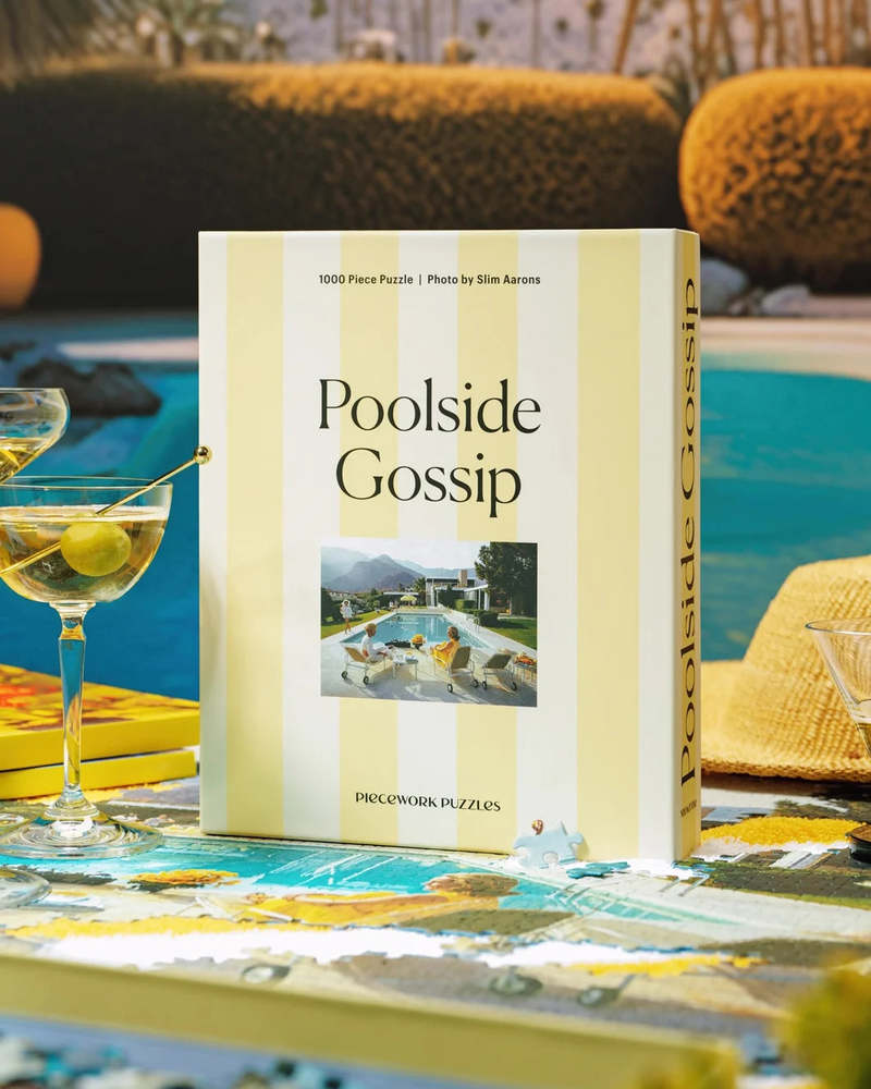 Piecework Puzzles Slim Aarons Poolside Gossip 1000 Piece Puzzle - Yellow