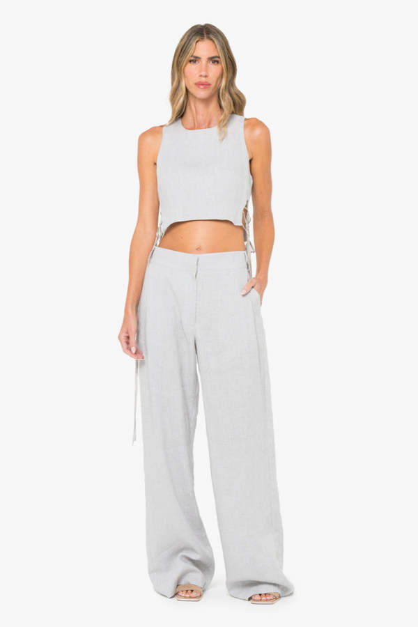 JBQ Aubrey Pants Silver Waistband Pants - Silver
