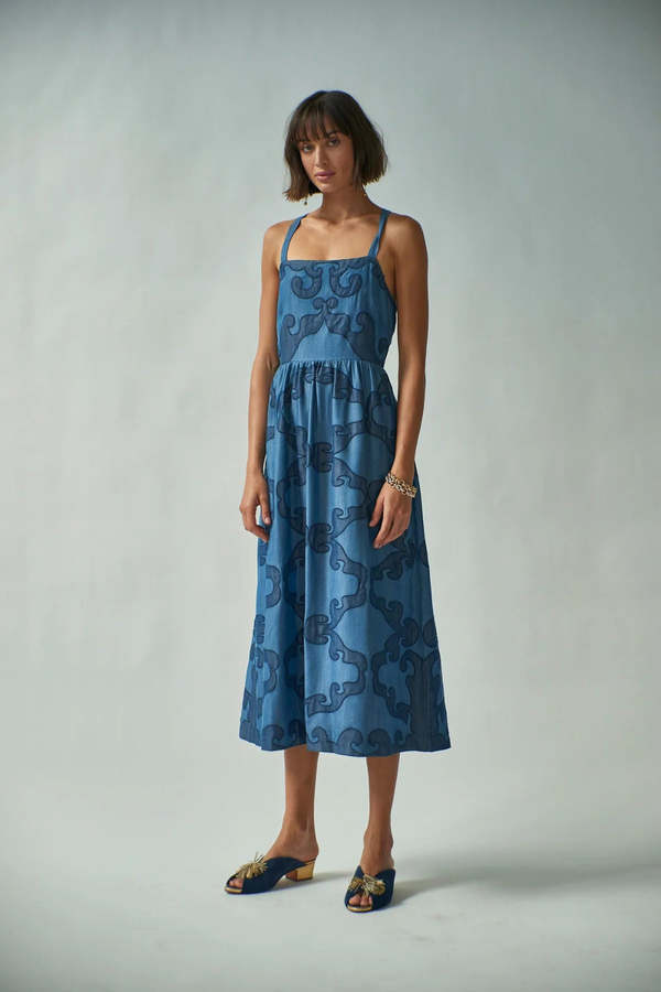 Carolina K Della Dress - Tencel Denim