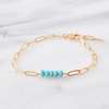 Libby and Smee Gemstone Paper Clip Chain Link Bracelet - Thumbnail 2