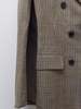 Maison Margiela Houndstooth Cape Jacket - Brown Camel Check - Thumbnail 4