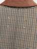 Maison Margiela Houndstooth Cape Jacket - Brown Camel Check - Thumbnail 6