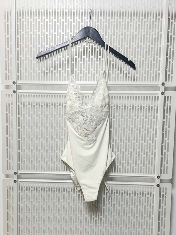 Ermanno Scervino Lace Detail One-Piece Swimsuit - White