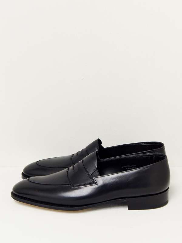 John Lobb Montgomery Leather Loafers - Black | Garmentory