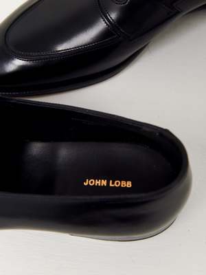 John Lobb Montgomery Leather Loafers - Black | Garmentory