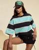 Cynthia Rowley Malibu Striped Tee - Black/Blue - Thumbnail 3