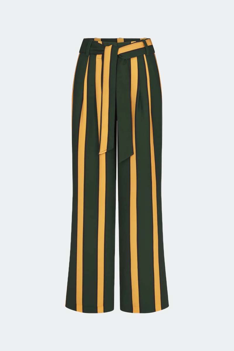 Simon Miller Alto Crepe Pant - Fern/Mustards Stripe