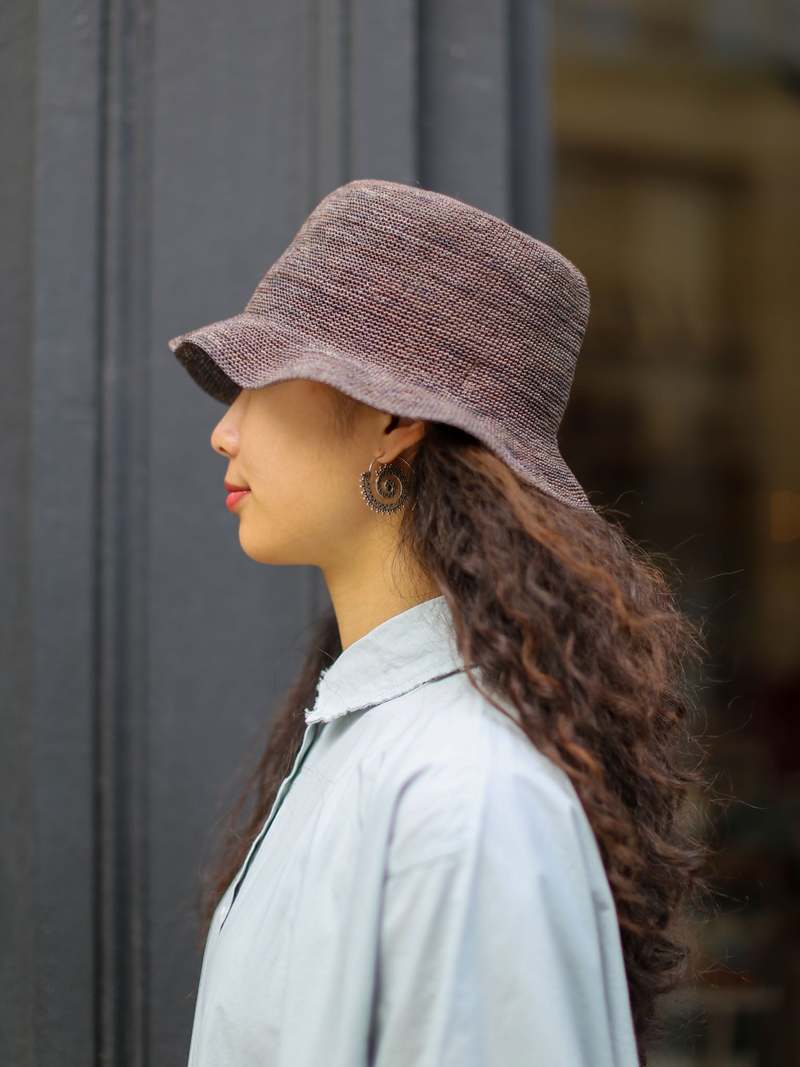 Sophie Digard Paris, Chapeau Berger Raphia Hat - Gray