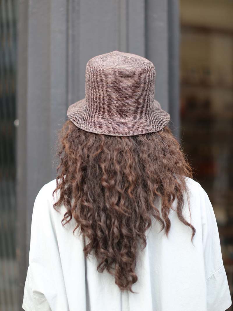 Sophie Digard | Fine Crochet Raffia Hat | Black