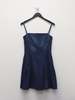 Alexander McQueen Flared Denim Mini Dress - Blue - Thumbnail 1