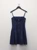 Alexander McQueen Flared Denim Mini Dress - Blue - Thumbnail 2