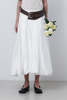 EPINGLER Puff Long Skirt - White - Thumbnail 1
